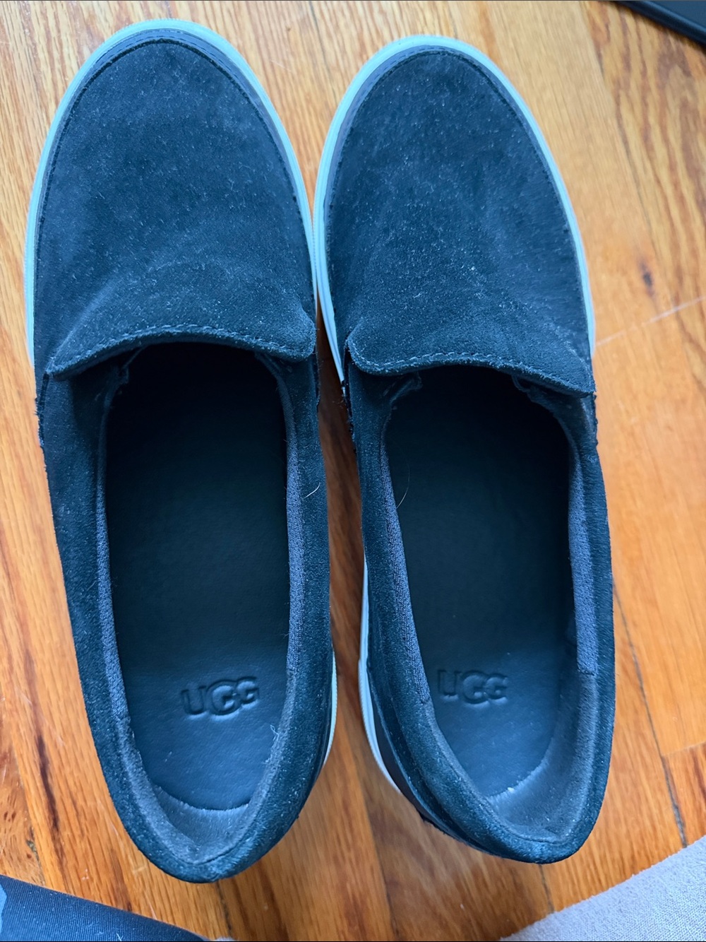 UGG Women’s Black Suede Slip-On Sneakers